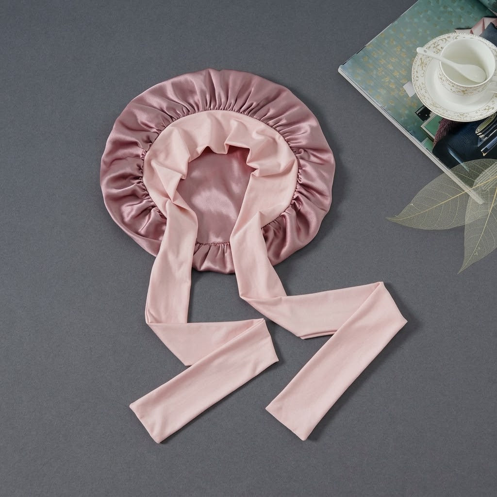 Mulberry Silk Hair Bonnet with Adjustable Tie
