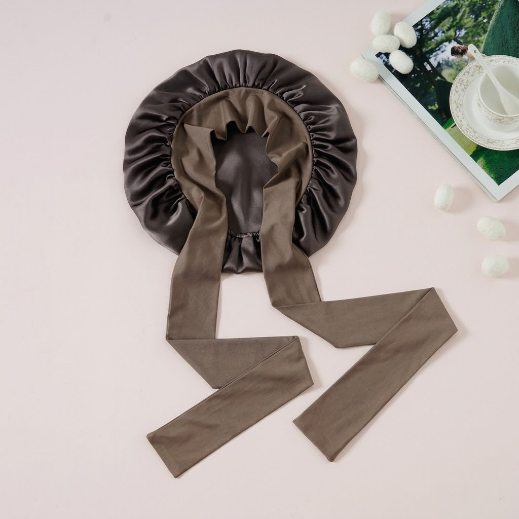 Mulberry Silk Hair Bonnet with Adjustable Tie