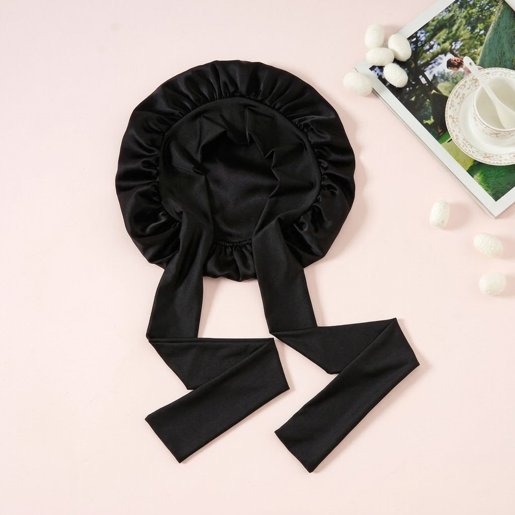 Mulberry Silk Hair Bonnet with Adjustable Tie