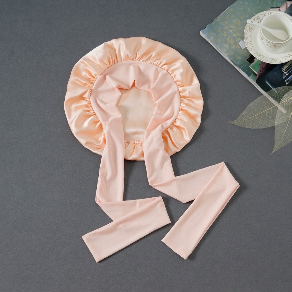 Mulberry Silk Hair Bonnet with Adjustable Tie