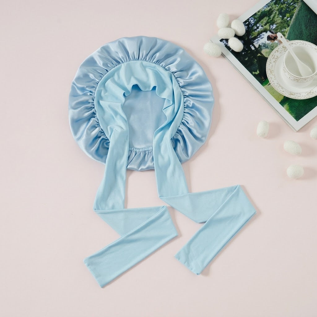 Mulberry Silk Hair Bonnet with Adjustable Tie
